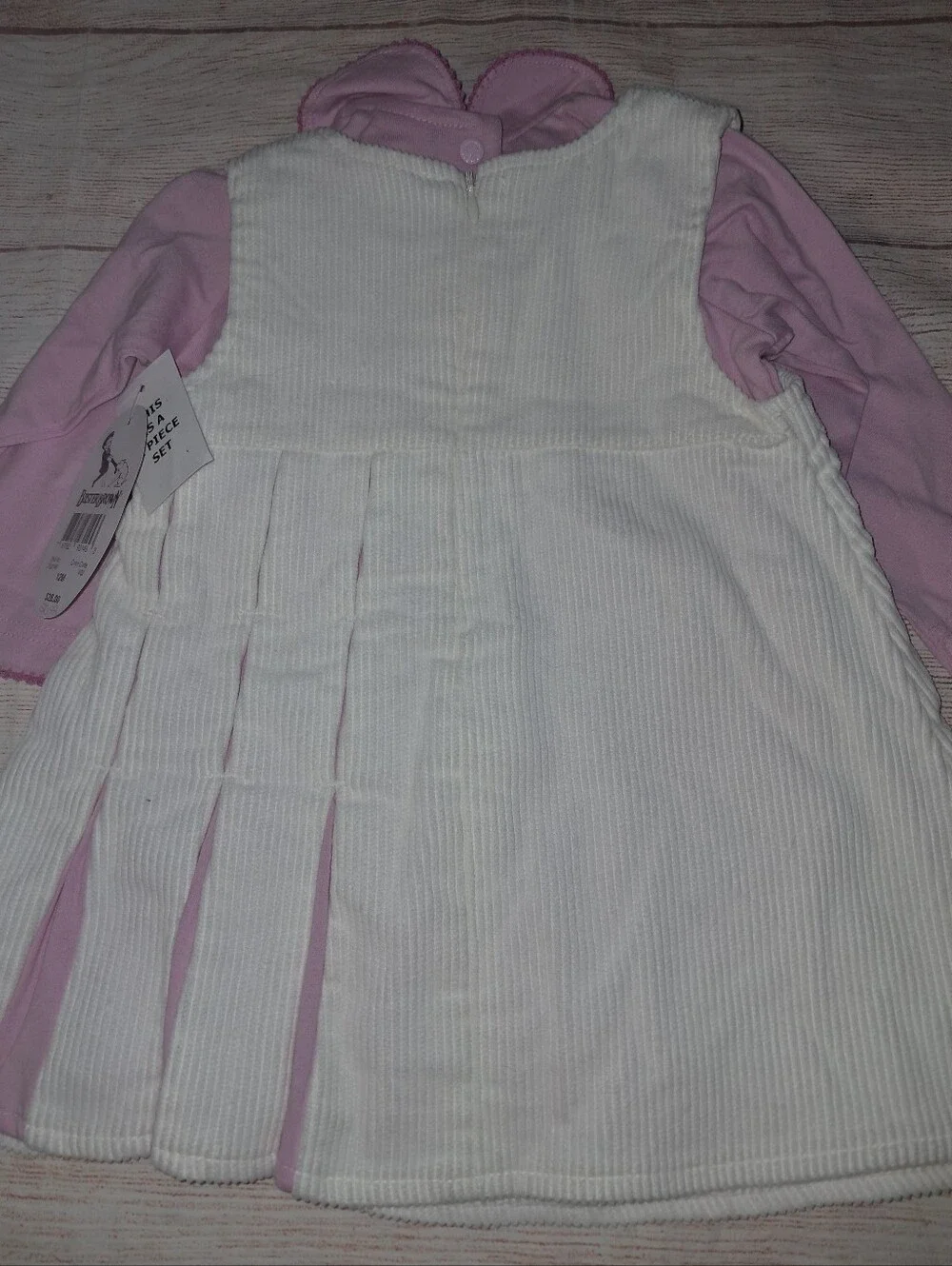 Nwt Mary Jane Buster Brown Baby Girls Embroidered Dress Set Size 12 Months